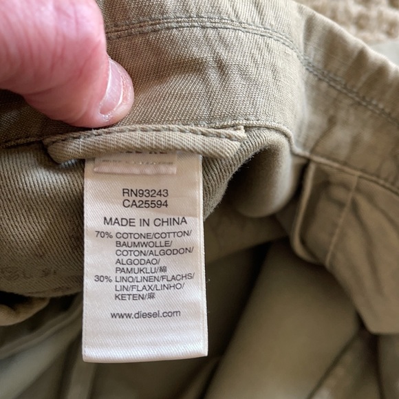 Gently worn Diesel sport coat in Khaki. Men’s XL - Picture 3 of 4